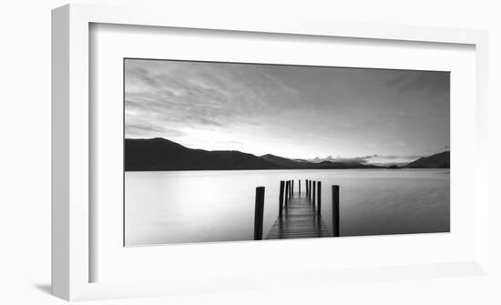 Twilight on lake, UK-null-Framed Art Print