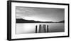 Twilight on lake, UK-null-Framed Art Print
