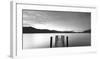 Twilight on lake, UK-null-Framed Art Print