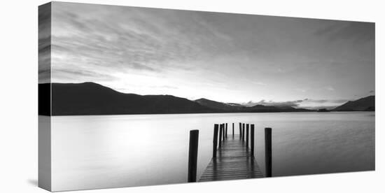 Twilight on lake, UK-null-Stretched Canvas