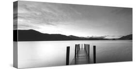 Twilight on lake, UK-null-Stretched Canvas