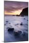 Twilight on the Beach at Duckpool on the North Cornish Coastline, Cornwall, England. Spring-Adam Burton-Mounted Photographic Print