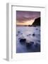 Twilight on the Beach at Duckpool on the North Cornish Coastline, Cornwall, England. Spring-Adam Burton-Framed Photographic Print