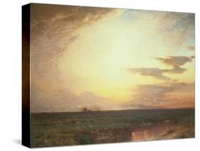 Twilight on the Western Plains-Samuel Colman-Stretched Canvas