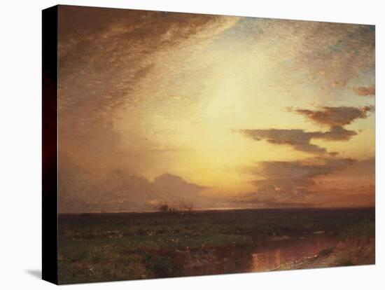 Twilight on the Western Plains-Eug?ne Boudin-Stretched Canvas