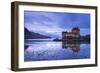 Twilight over Eilean Donan Castle on Loch Duich, Dornie, Scotland. Winter (November)-Adam Burton-Framed Photographic Print