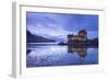 Twilight over Eilean Donan Castle on Loch Duich, Dornie, Scotland. Winter (November)-Adam Burton-Framed Photographic Print