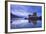 Twilight over Eilean Donan Castle on Loch Duich, Dornie, Scotland. Winter (November)-Adam Burton-Framed Photographic Print