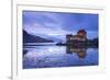 Twilight over Eilean Donan Castle on Loch Duich, Dornie, Scotland. Winter (November)-Adam Burton-Framed Photographic Print