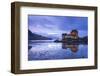 Twilight over Eilean Donan Castle on Loch Duich, Dornie, Scotland. Winter (November)-Adam Burton-Framed Premium Photographic Print