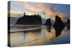 Twilight, Ruby Beach, Olympic National Park, Washington, USA-Michel Hersen-Stretched Canvas