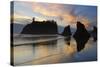 Twilight, Ruby Beach, Olympic National Park, Washington, USA-Michel Hersen-Stretched Canvas