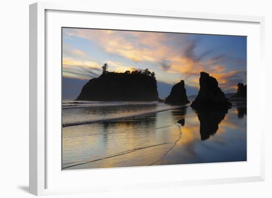 Twilight, Ruby Beach, Olympic National Park, Washington, USA-Michel Hersen-Framed Photographic Print