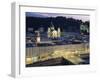 Twilight, Salzburg, Salzburgland, Austria, Europe-Christian Kober-Framed Photographic Print