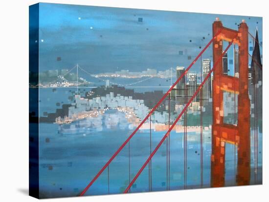 Twilight San Francisco-Carol Joy Shannon-Stretched Canvas