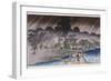 Twilight Shower at Tadasu Bank'-Utagawa Hiroshige-Framed Giclee Print