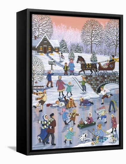 Twilight Skaters-Sheila Lee-Framed Stretched Canvas