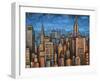 Twilight Skyline-null-Framed Art Print