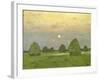 Twilight, the Haystacks, 1899-Isaak Levitan-Framed Giclee Print