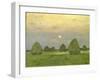 Twilight, the Haystacks, 1899-Isaak Levitan-Framed Giclee Print