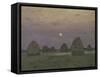 Twilight, the Haystacks, 1899-Isaak Ilyich Levitan-Framed Stretched Canvas