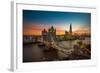 Twilight, Tower Bridge and the Shard at Sunset-Katherine Young-Framed Photographic Print