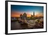 Twilight, Tower Bridge and the Shard at Sunset-Katherine Young-Framed Photographic Print