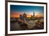 Twilight, Tower Bridge and the Shard at Sunset-Katherine Young-Framed Photographic Print