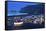 Twilight View across the Small Town of Vik, South Iceland, Iceland, Polar Regions-Chris Hepburn-Framed Stretched Canvas