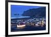 Twilight View across the Small Town of Vik, South Iceland, Iceland, Polar Regions-Chris Hepburn-Framed Photographic Print