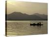 Twilight View of a Small Boat on West Lake, China-Ryan Ross-Stretched Canvas