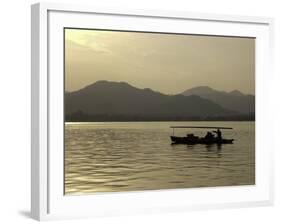 Twilight View of a Small Boat on West Lake, China-Ryan Ross-Framed Photographic Print