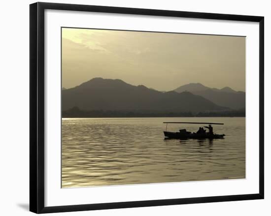 Twilight View of a Small Boat on West Lake, China-Ryan Ross-Framed Photographic Print