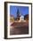 Twilight view of Independence Square, Montevideo, Uruguay, South America-Karol Kozlowski-Framed Photographic Print