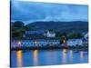 Twilight view of Portree, Isle of Skye, Inner Hebrides, Scotland, United Kingdom, Europe-Karol Kozlowski-Stretched Canvas