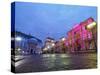 Twilight view of the Casa Rosada and Banco de la Nacion, City of Buenos Aires, Buenos Aires Provinc-Karol Kozlowski-Stretched Canvas