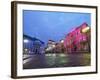 Twilight view of the Casa Rosada and Banco de la Nacion, City of Buenos Aires, Buenos Aires Provinc-Karol Kozlowski-Framed Photographic Print