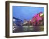 Twilight view of the Casa Rosada and Banco de la Nacion, City of Buenos Aires, Buenos Aires Provinc-Karol Kozlowski-Framed Photographic Print