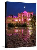 Twilight view of the Casa Rosada on Plaza de Mayo, Monserrat, City of Buenos Aires, Buenos Aires Pr-Karol Kozlowski-Stretched Canvas