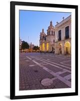 Twilight view of the Cathedral of Cordoba, Cordoba, Argentina, South America-Karol Kozlowski-Framed Premium Photographic Print
