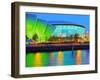 Twilight view of The Clyde Auditorium and the Hydro, Glasgow, Scotland, United Kingdom, Europe-Karol Kozlowski-Framed Photographic Print