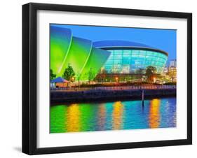 Twilight view of The Clyde Auditorium and the Hydro, Glasgow, Scotland, United Kingdom, Europe-Karol Kozlowski-Framed Photographic Print