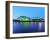 Twilight view of The Clyde Auditorium and the Hydro, Glasgow, Scotland, United Kingdom, Europe-Karol Kozlowski-Framed Photographic Print