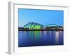 Twilight view of The Clyde Auditorium and the Hydro, Glasgow, Scotland, United Kingdom, Europe-Karol Kozlowski-Framed Photographic Print