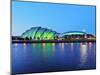 Twilight view of The Clyde Auditorium and the Hydro, Glasgow, Scotland, United Kingdom, Europe-Karol Kozlowski-Mounted Photographic Print