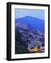 Twilight view of the favelas Unidos de Santa Teresa Morro do Escondidinho and Morro dos Prazeres, R-Karol Kozlowski-Framed Photographic Print