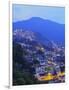 Twilight view of the favelas Unidos de Santa Teresa Morro do Escondidinho and Morro dos Prazeres, R-Karol Kozlowski-Framed Photographic Print