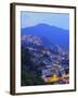 Twilight view of the favelas Unidos de Santa Teresa Morro do Escondidinho and Morro dos Prazeres, R-Karol Kozlowski-Framed Photographic Print