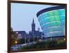 Twilight view of the Hydro, Glasgow, Scotland, United Kingdom, Europe-Karol Kozlowski-Framed Photographic Print