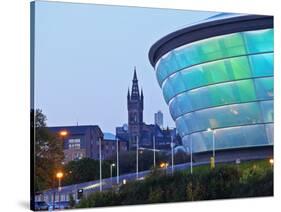 Twilight view of the Hydro, Glasgow, Scotland, United Kingdom, Europe-Karol Kozlowski-Stretched Canvas